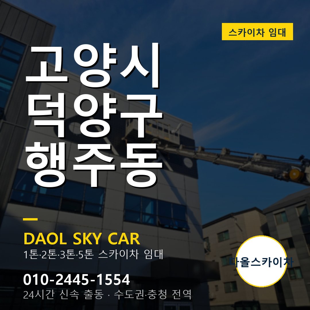 덕양구 스카이차 다올 - 행주동 24시간 출동