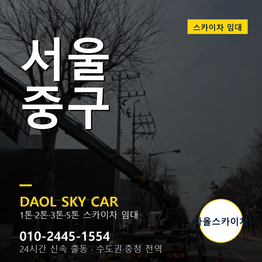서울 중구 스카이차 - 1시간 출동 다올스카이차