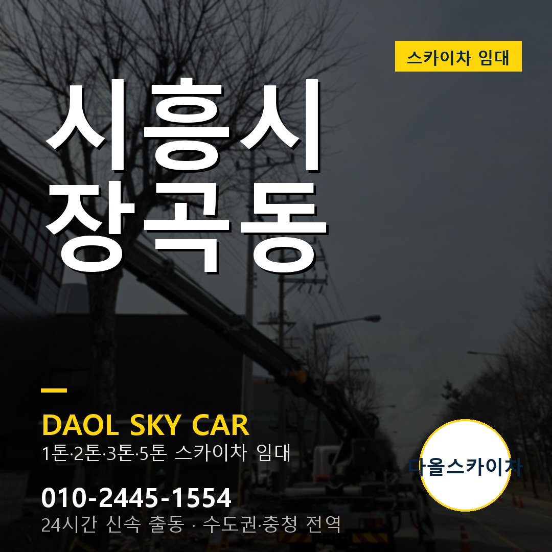 시흥시 장곡동 스카이차 임대 - 24시간 다올스카이차