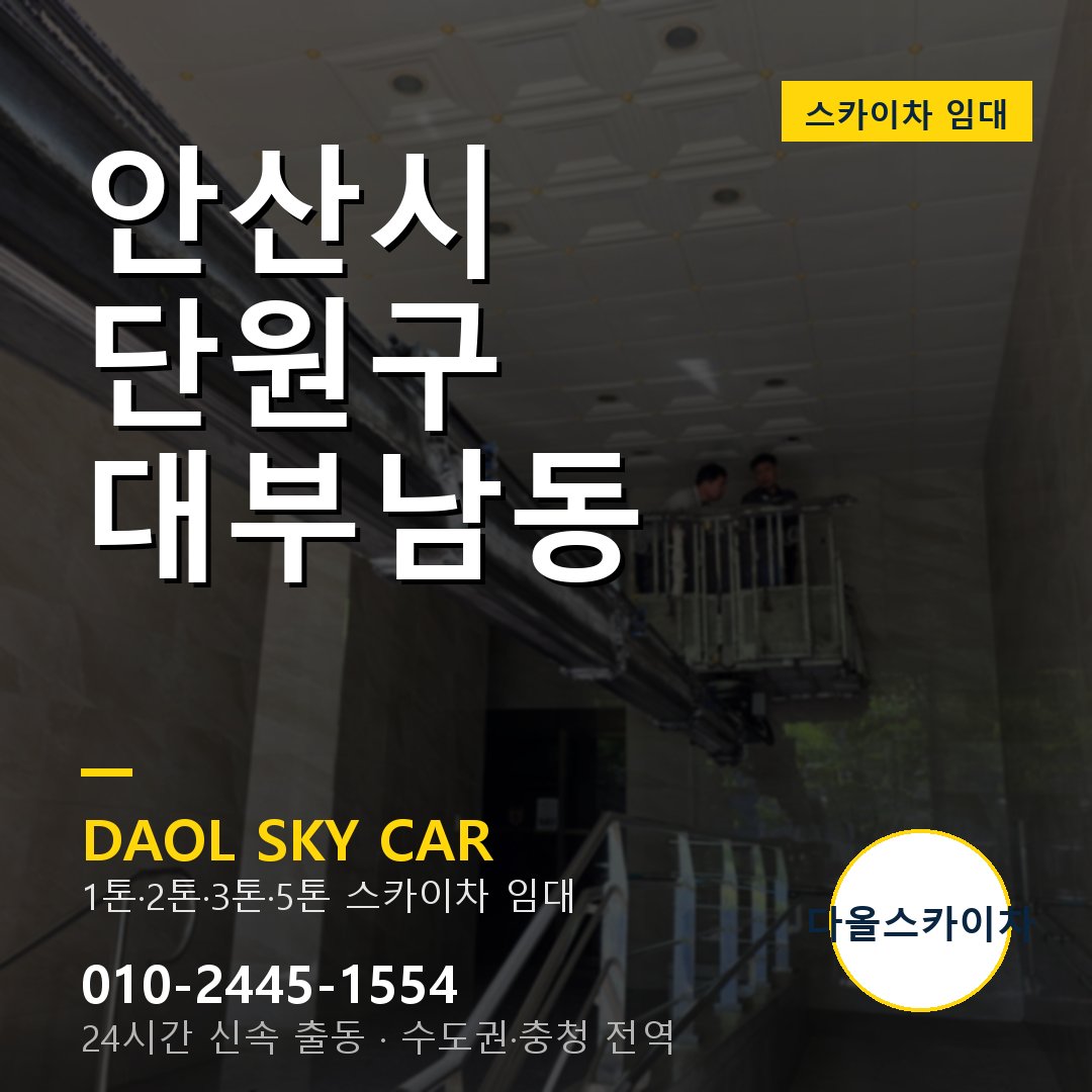 단원구 대부남동 스카이차 - 다올 야간·주말 출동