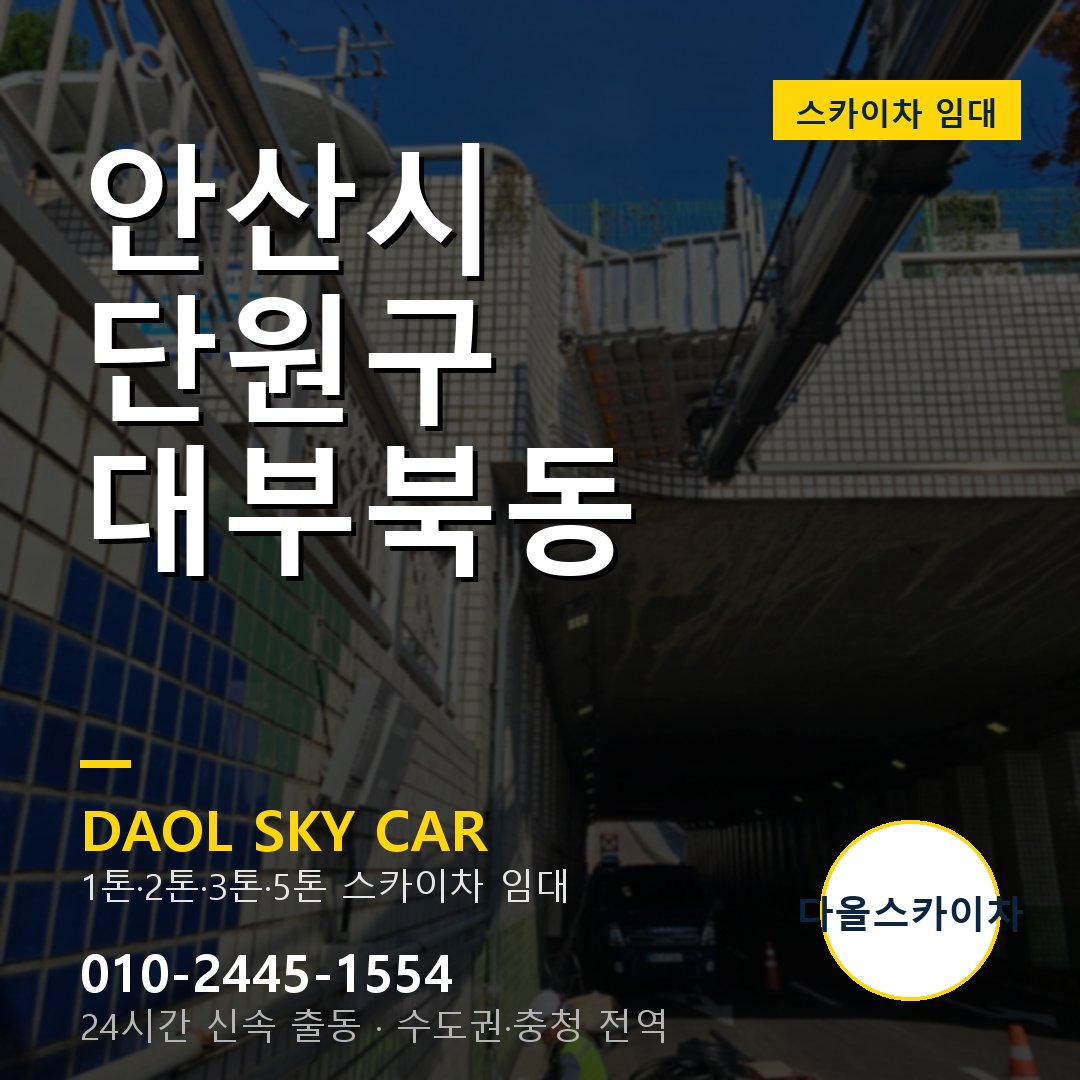 대부북동 스카이차 임대 - 단원구 다올스카이차