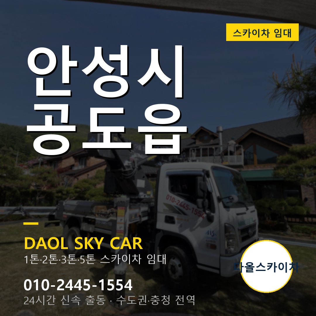 안성시 공도읍 스카이차 - 다올 야간·주말 출동