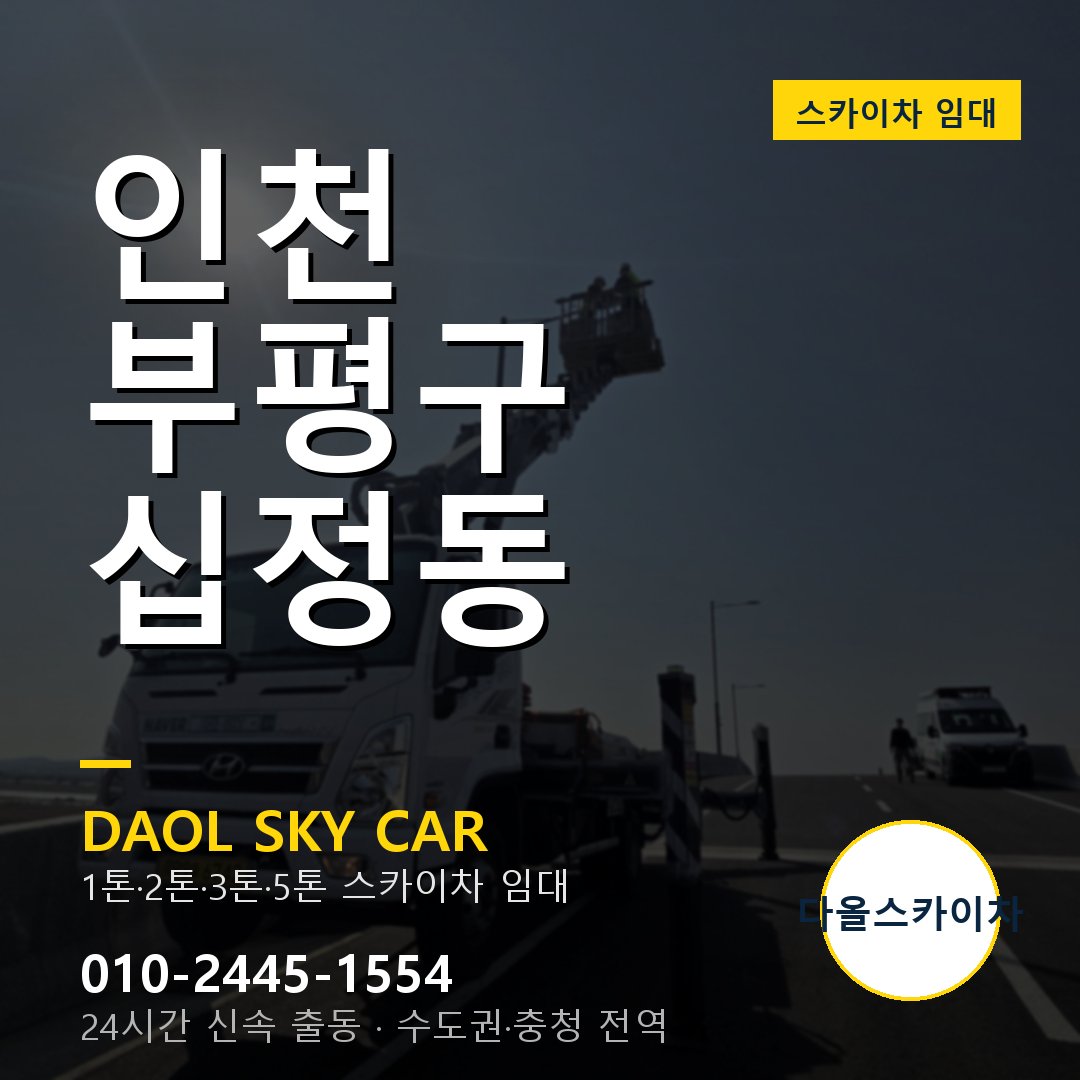 부평구 십정동 스카이차 - 다올 야간·주말 출동