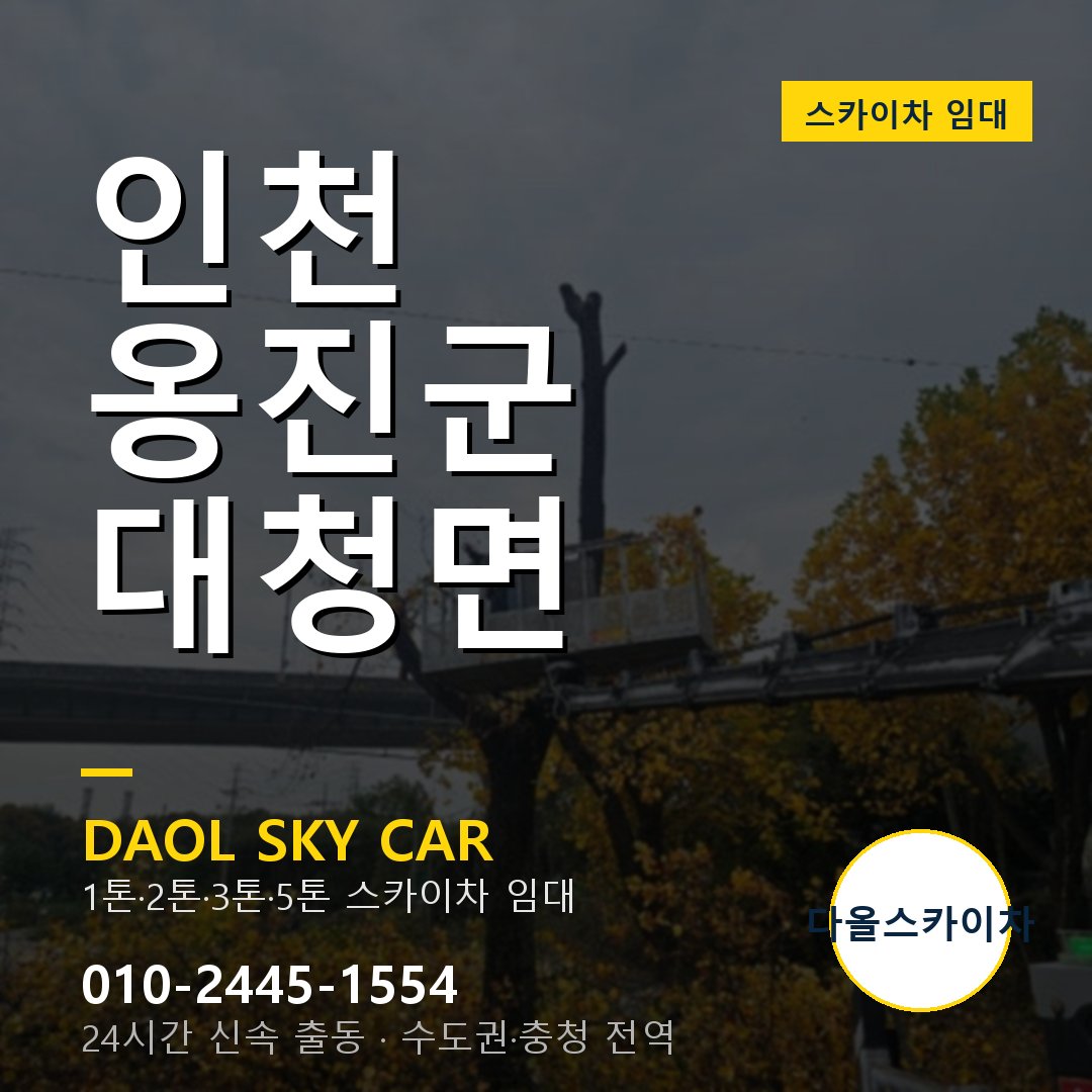 인천 옹진군 대청면 스카이차 - 외벽·간판·양중 다올스카이차
