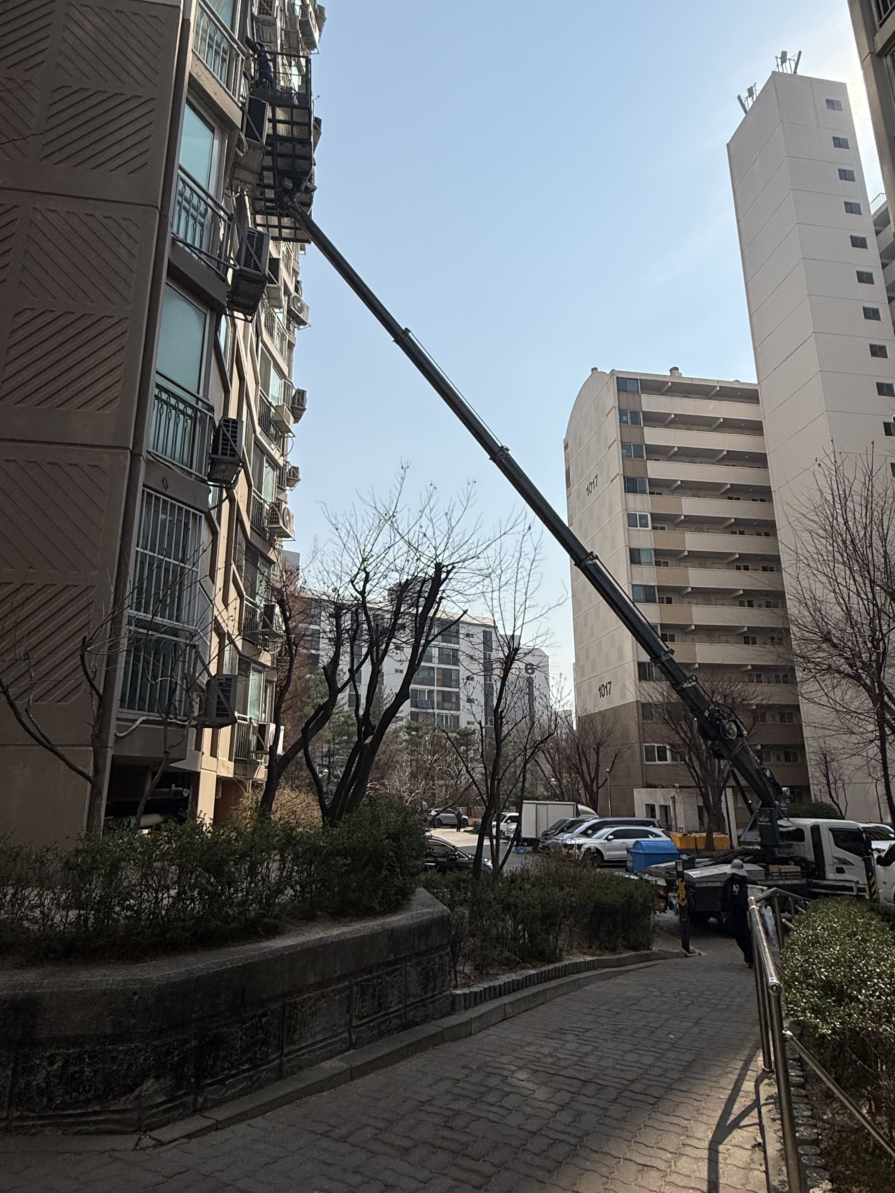 군포시 둔대동 스카이차 간판 작업 실제 현장